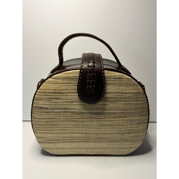 Handmade purse in Indonesia Sita Fashion Bali Mixed leather and fabric New - Picture 1 of 8